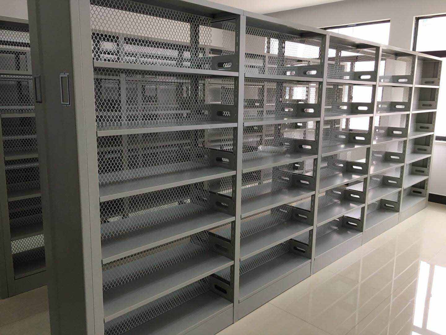 雙柱雙面六層全鋼書架